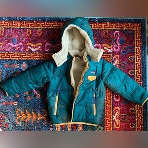 Patagonia Baby Reversible Tribbles Hoody - Cascade Green